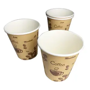 אמזון מכירה חמה כוסות נייר קפה חד פעמיות מתכלות חד פעמיות עם קיר כפול