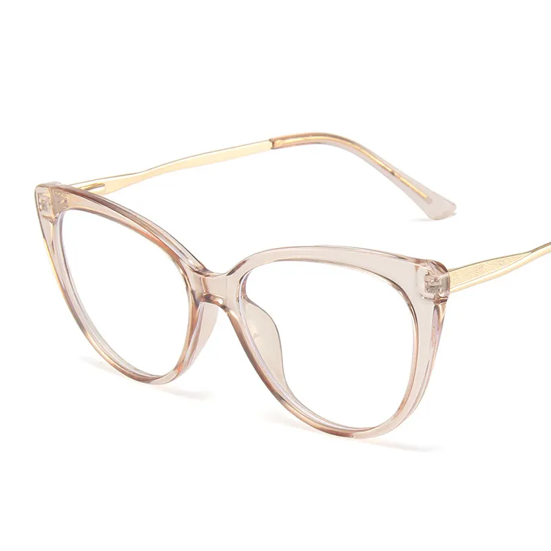 2024 nueva moda ojo de gato Anti luz azul bloqueo gafas diseñador de moda ordenador personalizado TR90 marco óptico gafas de mujer