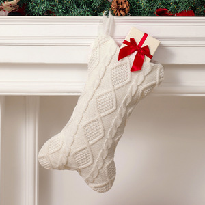 Wholesale Hanging <strong>Dog</strong> <strong>Christmas</strong> <strong>Stocking</strong> Bone Shape Knit Red Green White Khaki Gray <strong>Christmas</strong> <strong>Stockings</strong> <strong>for</strong> Pets - Product Image 5