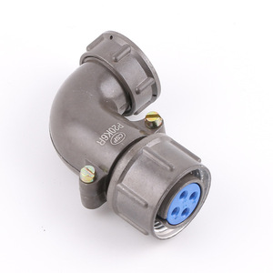 CSP P20 Elbow Aviation Connector 9 Pin Threaded <b>Plug</b> Socket <b>Adapter</b> - Product Image 4