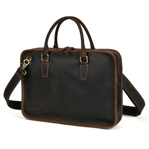 Ando <b>Bag</b> Genuine Leather Briefcase Vintage Cowhide <b>Laptop</b> Messenger Shoulder <b>Bag</b> for <b>Men</b> - Product Image 1