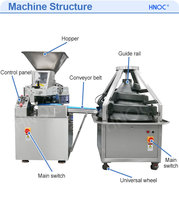 HNOC Machine automatique de découpe de pâte Machine de fabrication de boules de pâte à biscuit Diviseur de pâte à pain Machine à arrondir