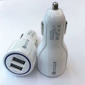 Wholesale Portable QC3.0 Fast Charge Dual 2 Usb Car Charger <b>Adapter</b> for All Smart Phone - Product Image 6