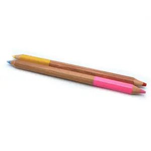 삼나무 나무 나무 점보 색연필 사용자 정의 듀얼 컬러 연필