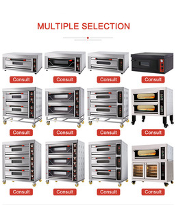 Oven panggang baja tahan karat 3 dek 9, peralatan memanggang roti tahan suhu tinggi - Product Image 6