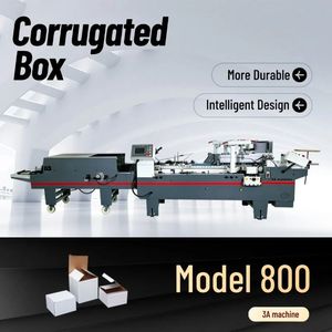 Máquina Plegadora y Encoladora de Cajas de Cartón Corrugado Automática y Económica, Controlada por PLC 3A 800A-2, 380V, 1 Año de Garantía - Product Image 1