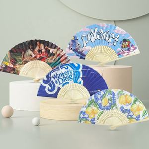 Abanicos plegables de mano de bambú personalizados para boda decoración del hogar regalos de empresa - Product Image 3