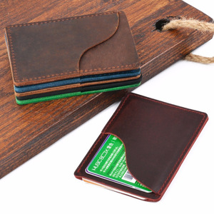 Crazy Horse – porte-<span class=keywords><strong>carte</strong></span> de crédit d'affaires <span class=keywords><strong>en</strong></span> cuir véritable, couverture de <span class=keywords><strong>carte</strong></span> d'identité, fin, pleine fleur <span class=keywords><strong>en</strong></span> peau de vache, banque, pochette de porte-<span class=keywords><strong>carte</strong></span> de visite - Product Image 3