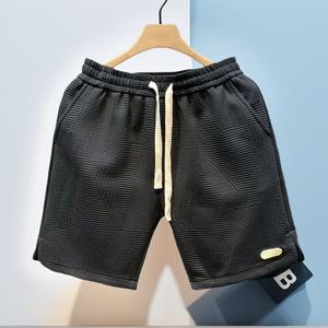 Nouveau <span class=keywords><strong>Short</strong></span> de Sport Homme Gaufre Mode Décontractée Ample d'Été Pantalon Cinq Quarts Tenue Décontractée Plage - Product Image 3