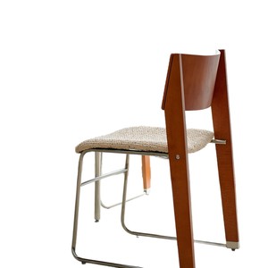 Vintage Modern Bauhaus Leisure Chair Solid Wood Home <strong>Dining</strong> <strong>Table</strong> <strong>Stool</strong> with Backrest Single Makeup Furniture for Living Room - Product Image 5