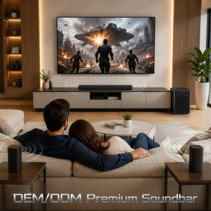 Système Home Cinéma 5.1 Canaux Etistar avec Barre de Son et Caisson de Basses en Bois, Son Surround Hi-Fi pour ARC/Télécommande OEM/ODM - Product Image 2