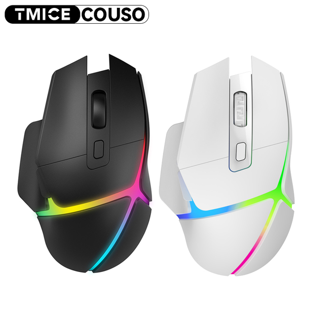 Hot Sale Bluetooth Tri-Mode Gaming Mouse Rechargeable Ergonomic RGB 7200 DPI Optical Sensor Gaming Wireless Gaming Mouse