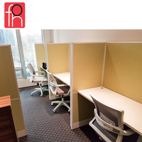 Aluminum Leg Adjustable Flexible Office Partition Design Low Partition Modern Minimalist Style Commercial Use (FOH8C-0103)