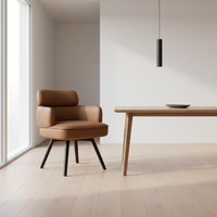 Offres promotionnelles : Chaise de salle à manger moderne en cuir, pieds en acier carbone, fauteuil pivotant ergonomique, durable, imperméable, luxe pour la maison