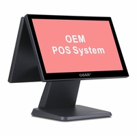 Écran tactile capacitif de 15.6 pouces 1366*768 I3/ I5 tout en un système de point de vente caisse enregistreuse Windows système de terminal de supermarché