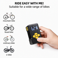 Neues Design Digitale Mini-Luftpumpe 130PSI Hochdruck-Luftkompressor für Fahrrad und Ball Tragbarer Reifenfüller mit LED-Bildschirm OEM