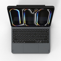 Clavier avec connecteur direct pour iPad Pro 12,9 pouces et Air 13 pouces, étui de protection avec support rotatif MK019