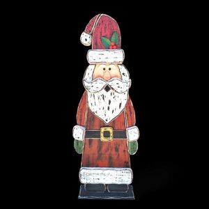 Décorations de Noël en bois personnalisées, décorations de Noël avec Père Noël, décorations de Noël joyeuses - Product Image 1