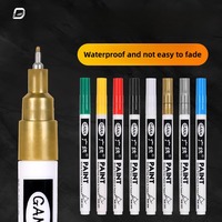 Stylo de peinture à seringue à base d'huile à pointe fine de 0.7mm-Idéal pour les marqueurs de retouche de pierre en métal de verre