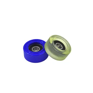 SEMEI PU608 8x35x15mm H V U Groove Polyurethane Rubber Coated Rollers Nylon Pu Pulley Wheel With Bearings