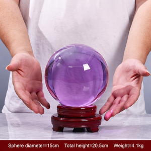 <span class=keywords><strong>Esfera</strong></span> de Cristal Feng Shui Grande de 200mm 250mm, <span class=keywords><strong>Esfera</strong></span> <span class=keywords><strong>Gigante</strong></span> de Cristal <span class=keywords><strong>Transparente</strong></span> K9 con Base de Madera Gratis - Product Image 3