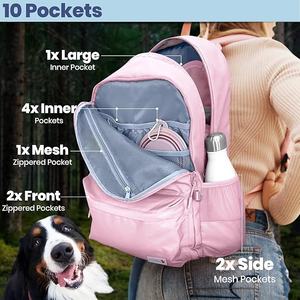 Köpek seyahat sırt çantası malzemeleri için dizüstü bilgisayar kılıfı iki ücretsiz kase gıda konteyner Placemat eğitim çantası köpek aksesuarları - Product Image 4