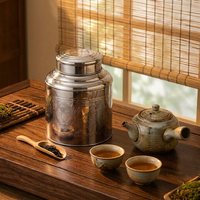 Boîte à thé hermétique en acier inoxydable personnalisable ZHENNENG, durable, style chinois traditionnel et moderne pour la cuisine