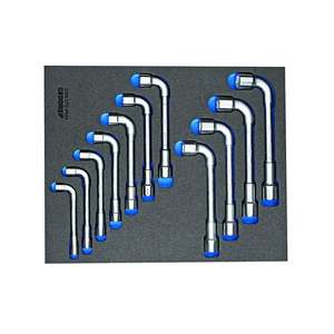 GEDORE 2005, juego de enchufes de doble extremo en módulo de herramientas de control, 11 piezas - Product Image 1