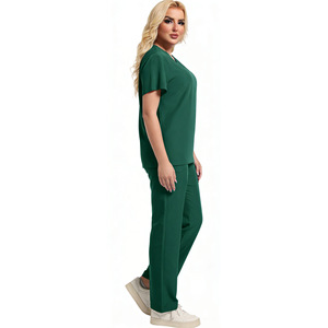 Daoyi Women's V-<b>Neck</b> Scrub Set Lightweight Polyester Breathable Medical Workwear All Sizes - Product Image 1