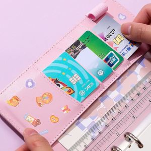 XI-GD85 Best Selling Pebble Leather A6 6 Ring Loose Leaf Financial Budget Binder with Fly Leaf Available As Notebook Gift - Product Image 3