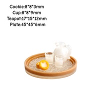 Ensemble miniature de jus et biscuits en résine pour la décoration de table en mini-scène DIY, accessoires pour colle crème