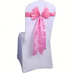 Nœuds en satin pour chaises de mariage, d'anniversaire, de banquet, de réception, chaises pliantes et événementielles - Product Image 3