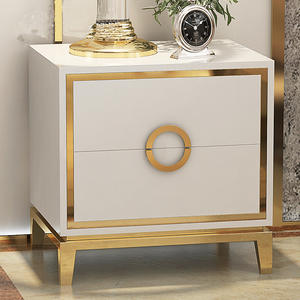 Luxus moderne Gold <span class=keywords><strong>hand</strong></span> bemalte Doppels chu blade Nachttisch für Wohnung Schlafzimmer Wohn möbel zusammen gebaut - Product Image 4
