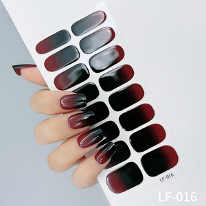 Producto de belleza, pegatina de uñas de Gel semicurado, nuevo gradiente francés 3D, pegatinas de uñas personalizadas completas, pegatinas frescas al por mayor - Product Image 2