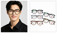 Monturas de Gafas TR Personalizables OEM, Ligeras, Flexibles y Modernas para Uso Diario Informal y Venta al por Menor de Óptica