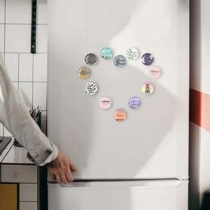 Pegatinas para Refrigerador con Frases, Palabras, Citas Famosas, Pegatinas de Cristal con Piedras Preciosas, Pegatinas Magnéticas Suaves para Refrigerador - Product Image 5