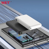 WST Bancos de Potencia Chargement Portable Power Bank Notebook 100W Super Fast Charing 30000mah Power Bank avec affichage LED