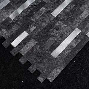 Decoración del Hogar, Modernas Tiras Largas, Fáciles de Instalar, Impermeables, Autoadhesivas, de PVC/<span class=keywords><strong>ACD</strong></span>, Azulejos de Mosaico Grises con Diseño Gráfico - Product Image 3