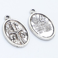 Cadeau religieux de 1 pouce Saint Via Crucis médaille schapulaire à 4 voies avec croix et colombe