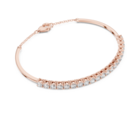 Pulsera de Lujo con 21 Diamantes Cultivados en Laboratorio, Chapada en Oro de 14K y 18K, Plata Plateada, Corte Brillante de 3mm, 2.310 CT, Joyería Fina de Moda