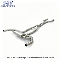 Accessoires de voiture HENGJI, échappement Catback compatible avec Mercedes-Benz GLC63 X253 4.0T S304, système d'échappement à 3 valves avec télécommande