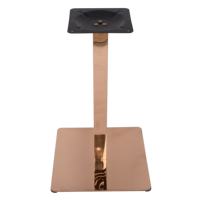Pied de table de salle à manger commercial moderne de luxe en acier inoxydable chromé or rose, prix DDP USA, pour cuisine et centre commercial