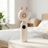 Ventilateur portable rechargeable avec batterie interne durable de 3000 mAh, alimentation sans fil, mains libres pour les bouffées de chaleur, mini-ventilateur