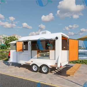 Nuevo carrito de comida móvil Vintage, remolque de café y helado a la moda, casa de postres con ruedas inspirada en caballos - Product Image 5