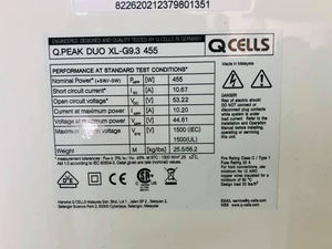 Panneaux solaires Qcells <span class=keywords><strong>Q</strong></span>.PEAK DUO XL-G9.3 445-465 <span class=keywords><strong>Q</strong></span>.Peak Duo G10 <span class=keywords><strong>375W</strong></span> Hanwha Qcell Panel 390-410Wp - Product Image 5