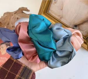 女士时尚真丝缎面发箍，用于头发弹性发带发带马尾辫 - Product Image 4