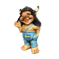 Statues décoratives en résine de style nordique, personnalisées en gros, différentes tailles, pour la maison ou le bureau, figurines de trolls vikings 3D