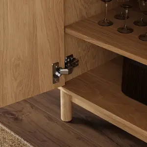 ארון בר סלון קטן עם מחסנים ומדפים קפה ויין יין - Product Image 3