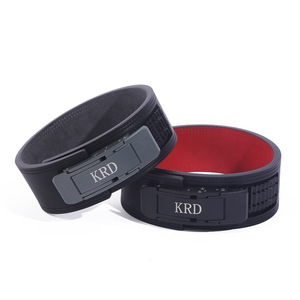 Ceinture de musculation en cuir de vachette à boucle à cliquet pour haltérophilie, fitness, sports, soutien de compression, entraînement de force, squats, développé couché - Product Image 1