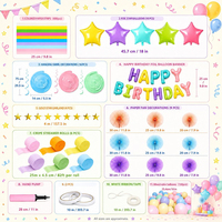 Kit de décoration de fête pastel avec guirlande de 600 chaînes de papier, bandes de papier DIY pour la décoration de la maison, les anniversaires et les bannières
